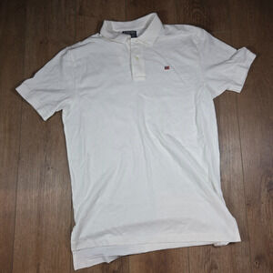 Polo Ralph Lauren Men’s M Polo Shirt White Flag Logo Vintage Patriotic USA July